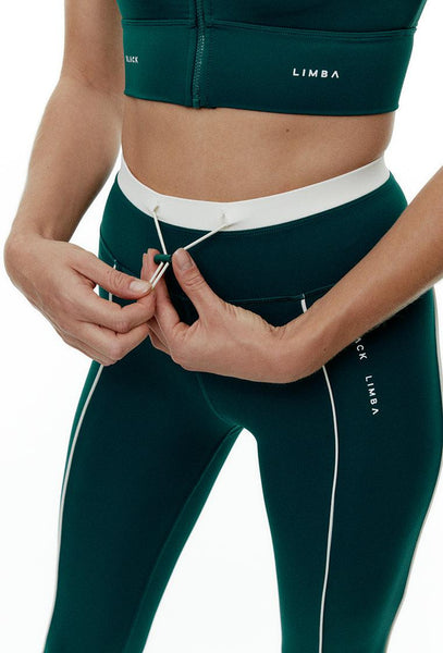 Legging deportivo Bicolor Streetflex - Teal & Cream