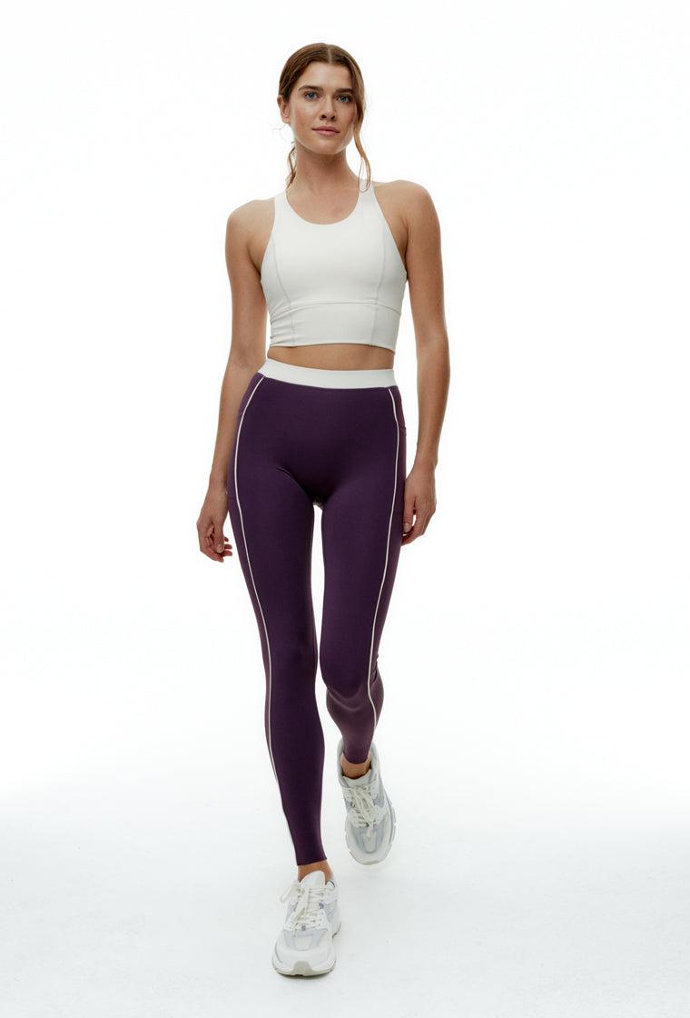 Legging deportivo bicolor Karma - Midnight Plum