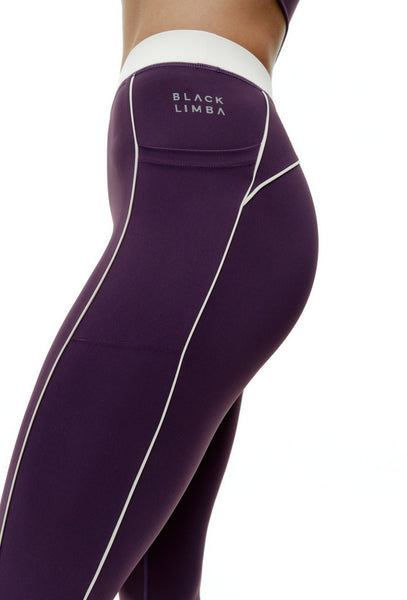 Legging deportivo bicolor Karma - Midnight Plum