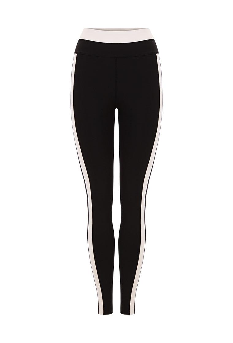 Legging deportivo bicolor Yinyang - Black