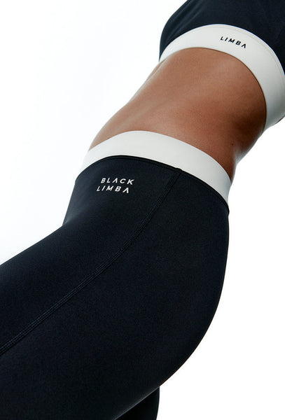 Legging deportivo compresivo Nova - Black & Cream