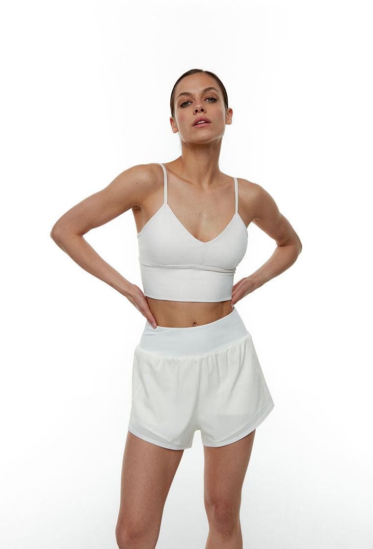 Short deportivo bicolor Mérope - Cream