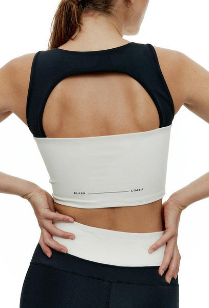 Top deportivo sujeción alta Flexfit - Black & Cream