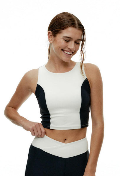 Top deportivo sujeción alta Flexfit - Black & Cream