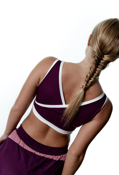 Top deportivo sujeción media CourtPulse - Plum & Cream