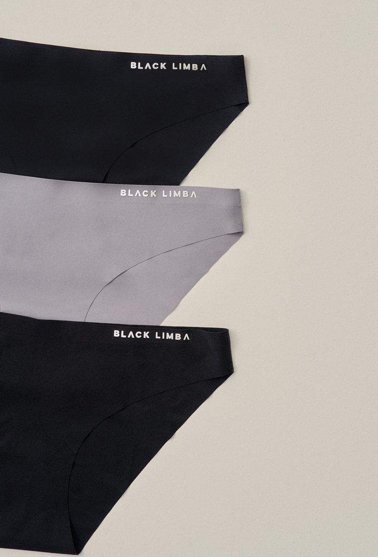 Pack de 3 undies Elaphe - Black y stone grey