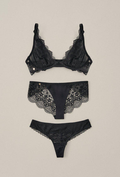 Pack sujetador Dalia, undie Tacca & undie Beru - Black